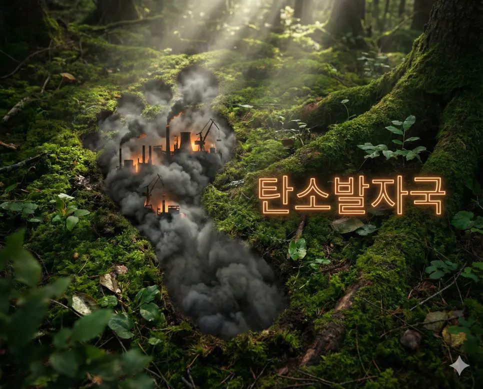 탄소발자국 뜻인 개인이나 단체가 배출하는 온실가스의 총량을 발자국 모양으로 묘사한 실사 이미지