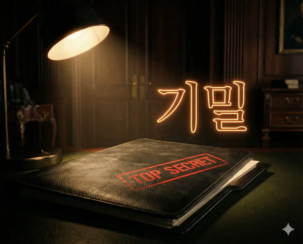 기밀 뜻인 국가나 조직의 안전을 위해 비밀로 유지해야 할 정보를 시각화한 이미지