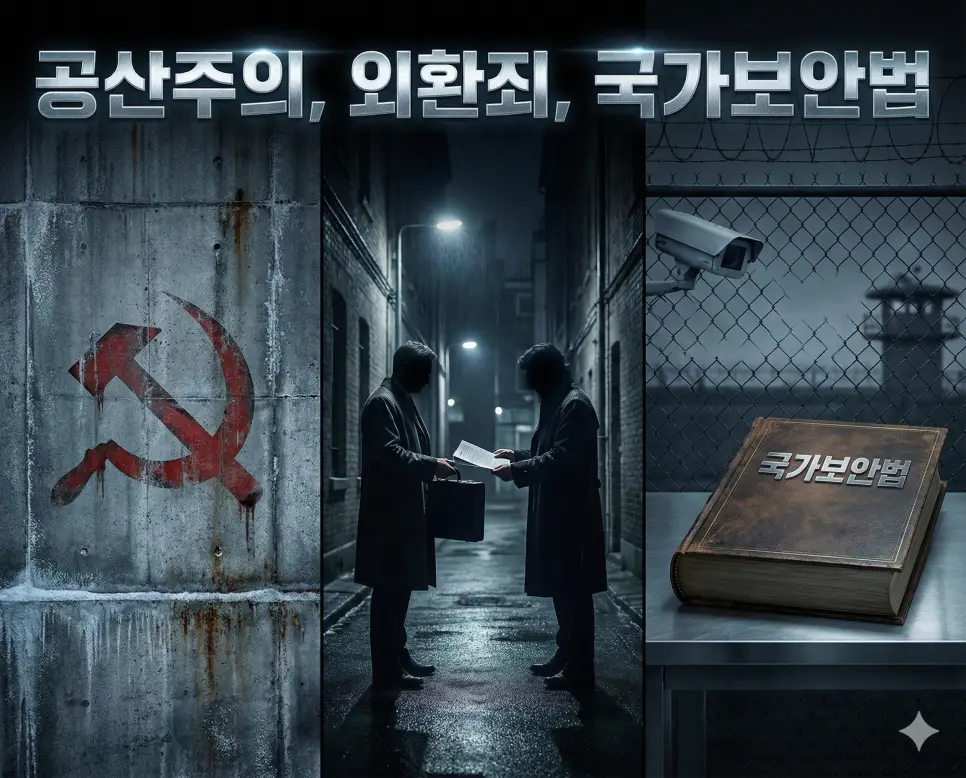 공산주의, 외환죄, 국가보안법의 개념과 국가 안보 체계를 세련된 구도로 통합한 종합 가이드 이미지