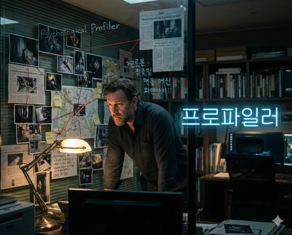 범행 현장의 증거를 토대로 범인의 성격과 행동 양식을 분석하는 수사 전문가인 프로파일러 이미지