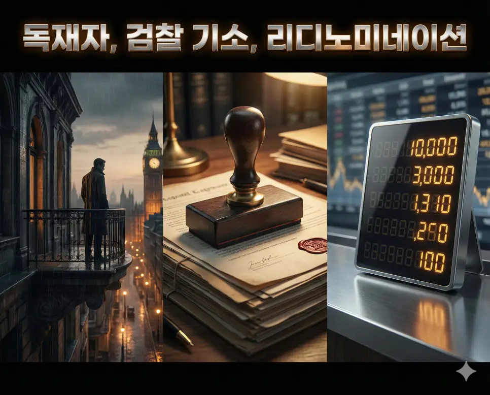 독재자, 검찰 기소, 리디노미네이션의 개념과 사회적·경제적 변화를 세련된 구도로 통합한 종합 가이드 이미지