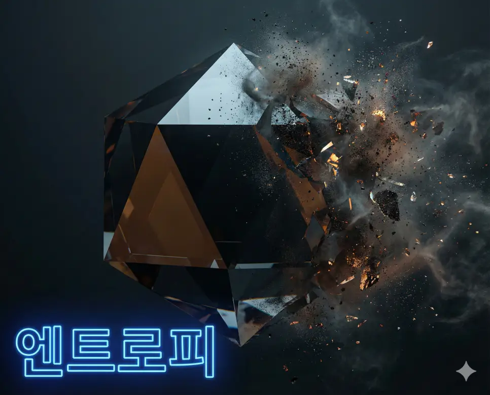 엔트로피 뜻인 물질의 무질서한 상태나 에너지가 분산되는 정도를 상징적으로 표현한 이미지