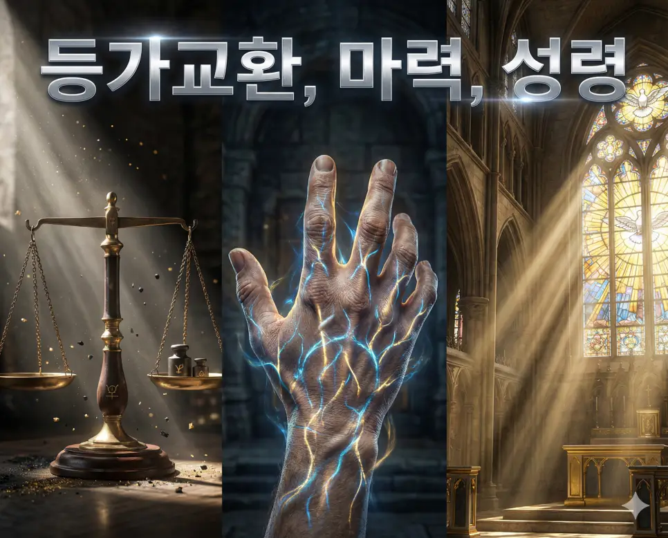 등가교환, 마력, 성령의 개념과 신비로운 에너지를 세련된 구도로 통합한 종합 가이드 이미지