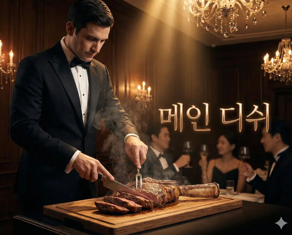 메인 디쉬 뜻이 담긴 코스 요리의 주인공인 화려하고 풍성한 메인 요리의 압도적인 비주얼