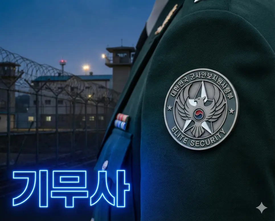 기무사 뜻인 국군기무사령부를 상징하는 엄격하고 규율 잡힌 군 보안 부대 이미지