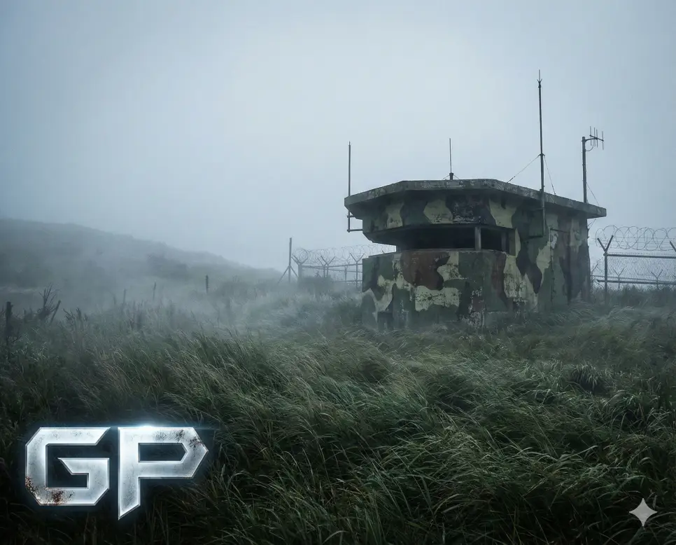 DMZ 내부에 위치하여 적의 동태를 감시하는 최전방 감시초소 GP의 모습