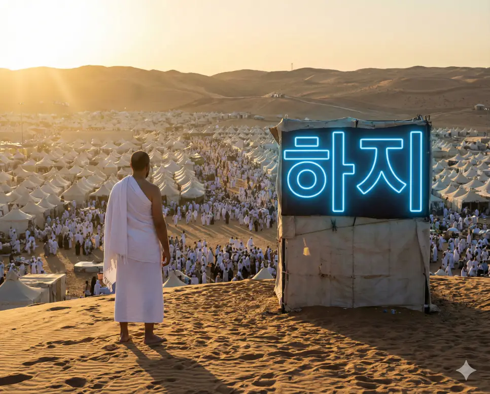 무슬림이 일생에 한 번은 반드시 행해야 하는 메카 성지순례 의무인 하지 이미지