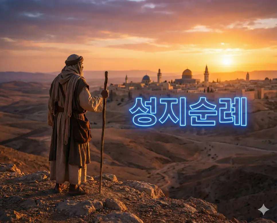 자신의 종교에서 가장 신성하게 여기는 장소를 방문하여 참배하는 행위인 성지순례 이미지