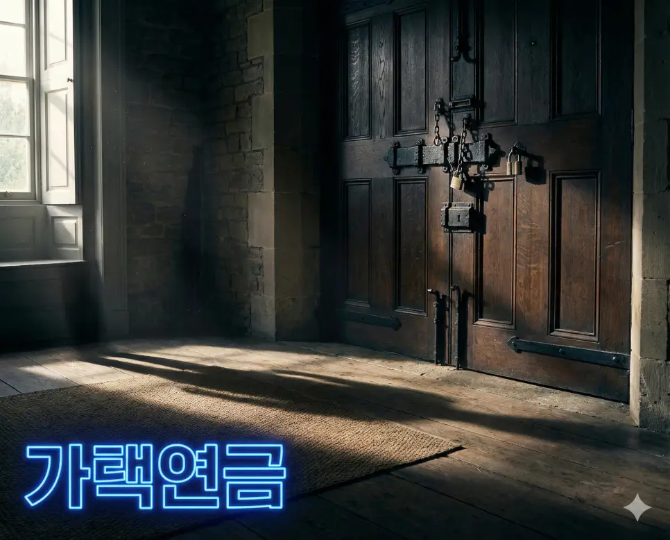 가택연금 뜻인 주거지를 벗어나지 못하도록 제한하여 외부와의 접촉을 차단하는 구금 형태를 상징적으로 표현한 이미지