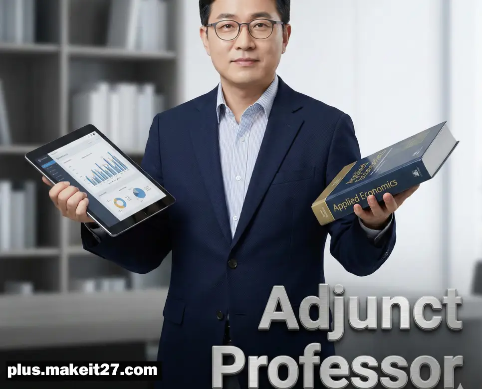 실무와 교육을 병행하는 겸임교수의 전문적인 모습과 감각적인 로고