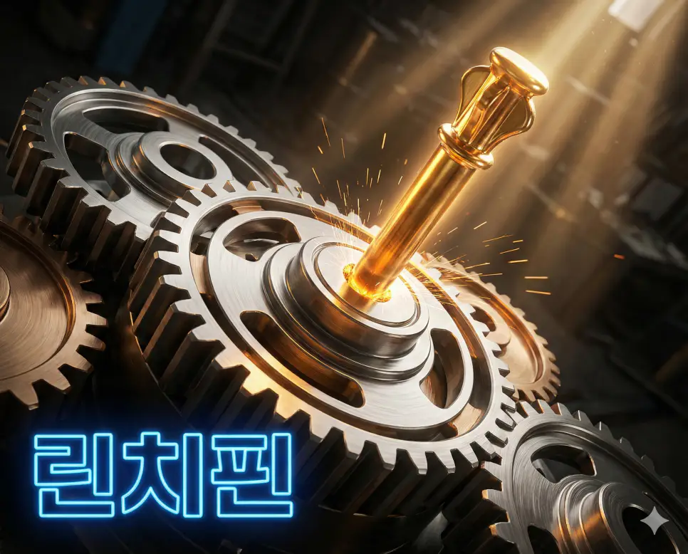 린치핀 뜻인 수레바퀴가 빠지지 않게 고정하는 핀에서 유래하여, 외교적으로 동맹의 핵심축을 상징적으로 표현한 이미지