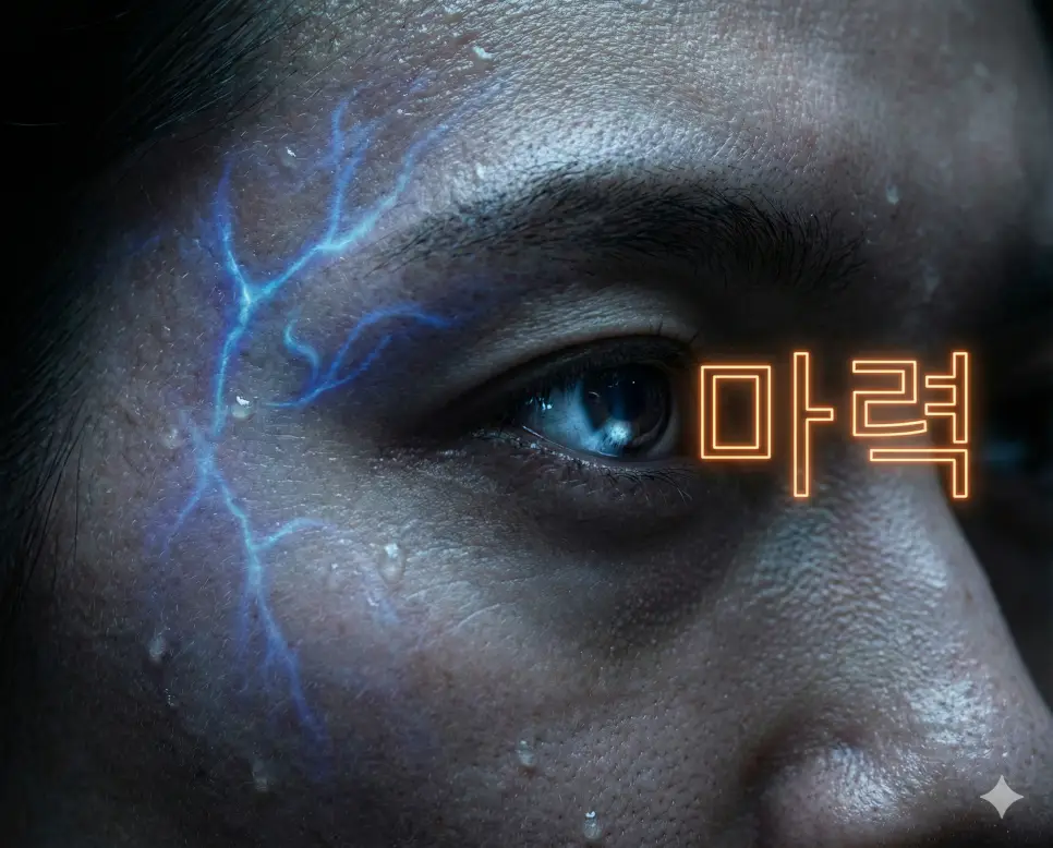 마력 뜻인 초자연적인 힘의 근원이 되는 에너지를 사실적으로 표현한 이미지