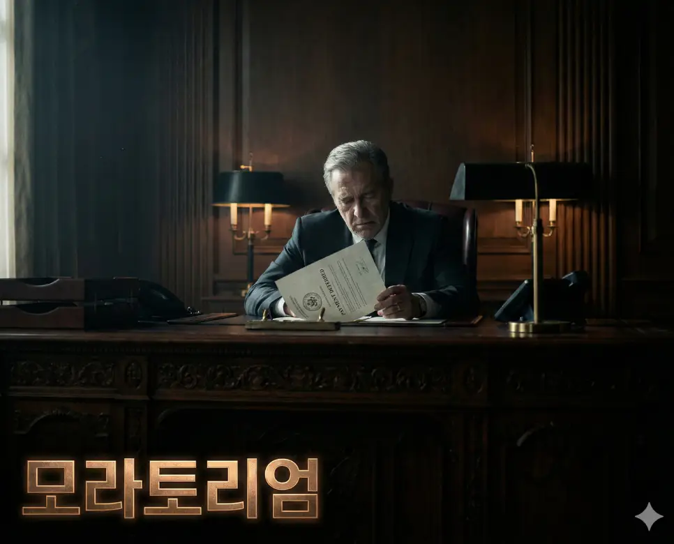 모라토리엄 뜻을 상징하는 국가적 채무 이행을 일시 유예하고 위기를 수습하려는 가상 리더의 엄중한 모습