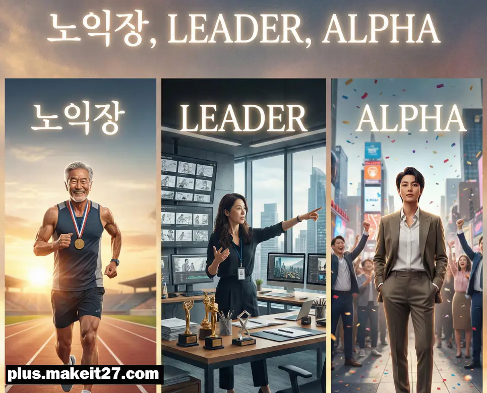 노련한 노익장, 책임감 있는 리더, 그리고 강력한 존재감의 알파 상황을 아우르는 종합 이미지
