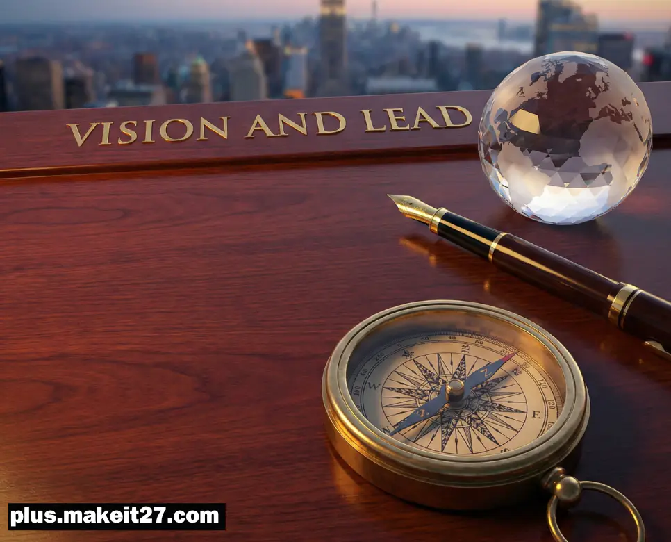 학문과 경영의 리더십을 상징하는 통합 이미지 디자인