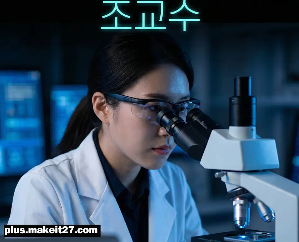 연구에 매진하는 조교수의 열정적인 모습과 감각적인 한글 디자인