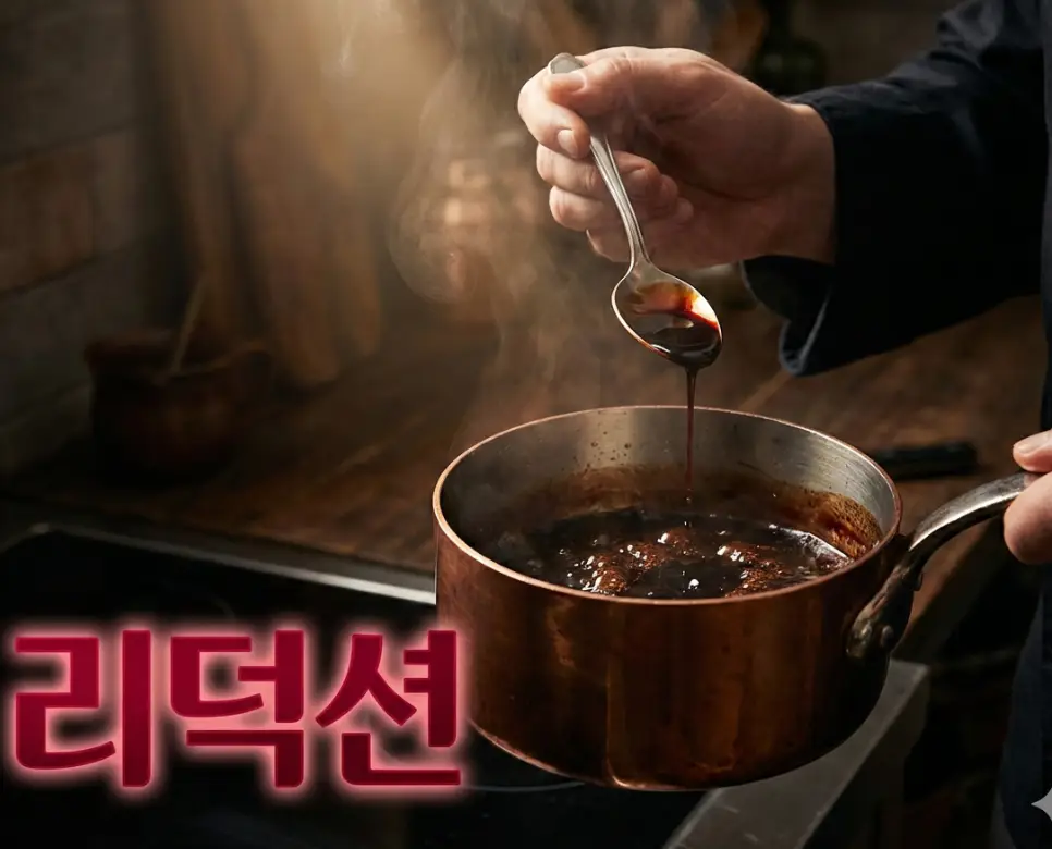 리덕션 뜻을 상징하는 액체를 서서히 졸여 맛과 향을 진하게 농축시키는 고도의 소스 조리 기법