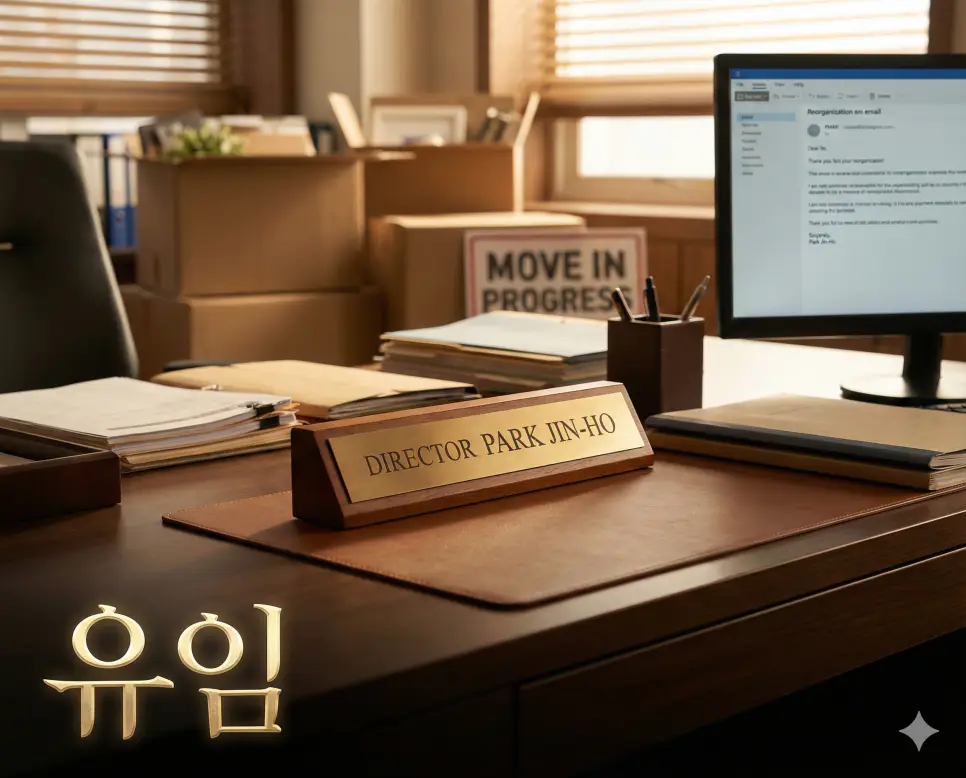 개편이나 인사 이동 시기에 교체되지 않고 그대로 자리에 머무르게 되는 유임 이미지