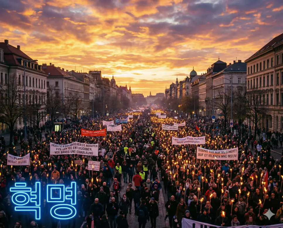 혁명 뜻인 피지배층이 기존 체제를 무너뜨리고 근본적인 사회 변화를 일으키는 과정을 상징적으로 표현한 이미지