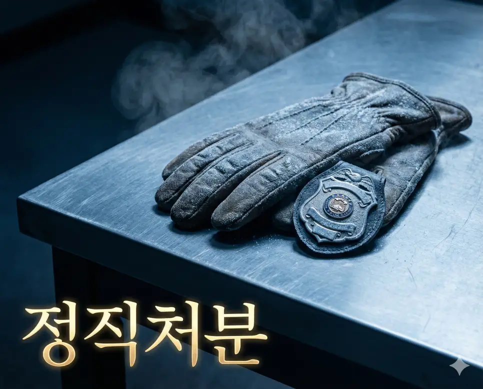 일정 기간 동안 직무 수행을 정지시키고 보수를 줄이는 중징계인 정직처분 이미지