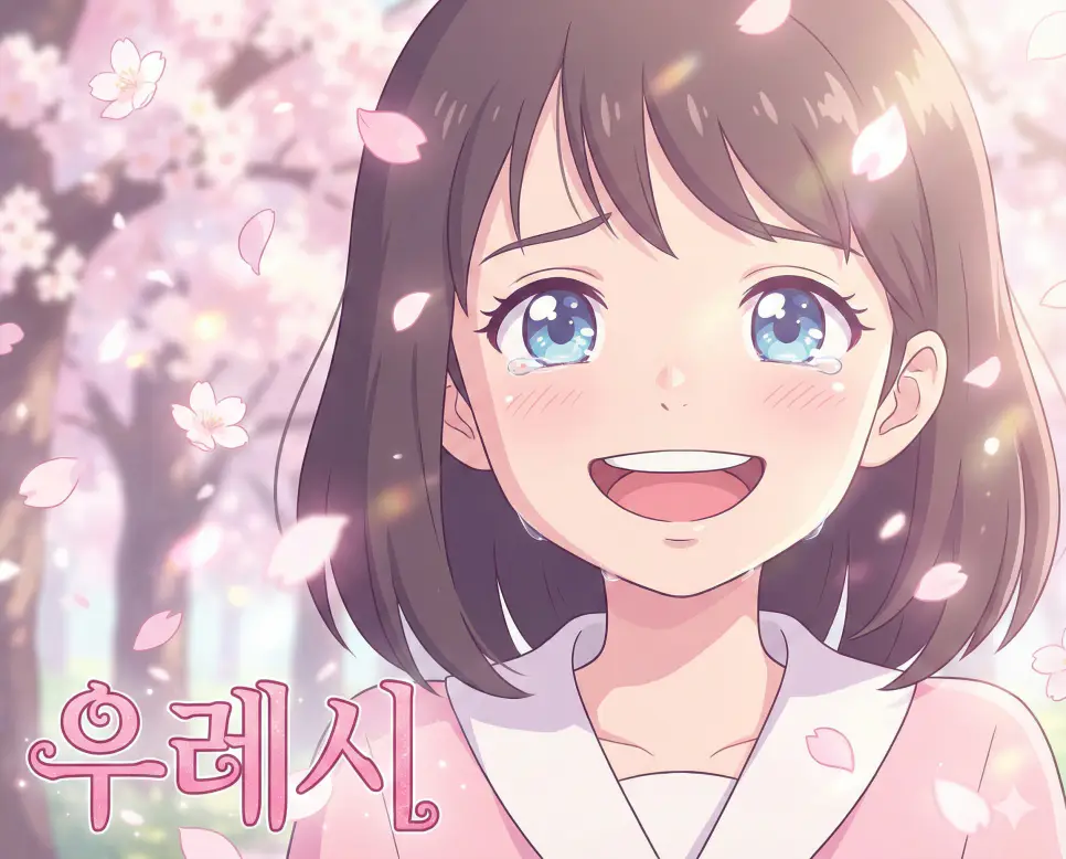 기쁘고 행복한 마음을 뜻하는 우레시 뜻과 일본 애니메이션 감성의 기쁨 표현