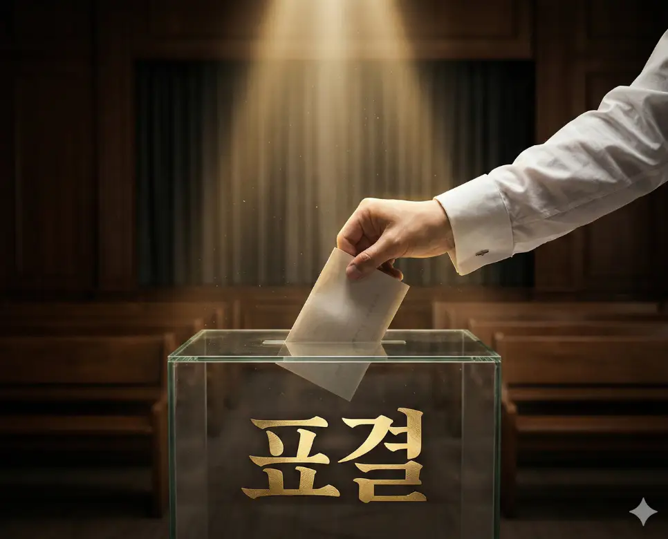 탄핵 소추, 정족수, 표결 뜻을 한데 모아 국가의 중대한 결정 과정을 상징적으로 표현한 종합 이미지