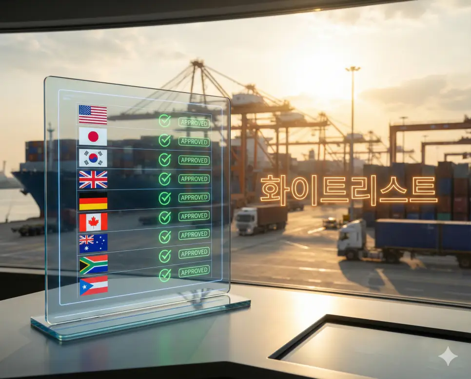 화이트리스트 뜻인 신뢰할 수 있는 대상으로서 혜택이나 우대 조치를 부여하는 명단을 시각화한 실사 이미지