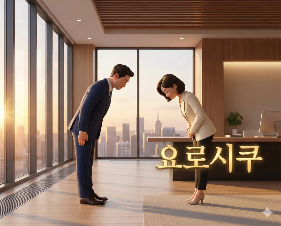 상대방에게 정중하게 부탁하는 요로시쿠 뜻과 일본의 비즈니스 예절 이미지