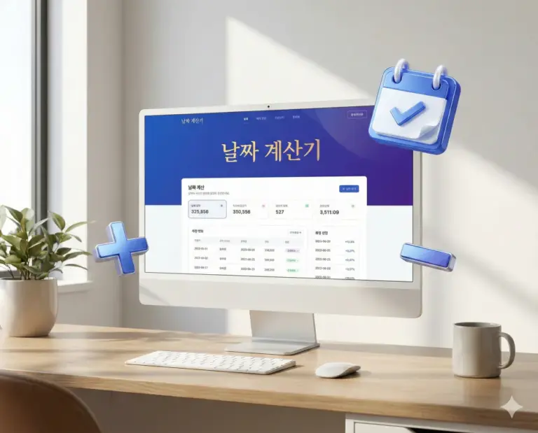 date day calculator premium blue white ui