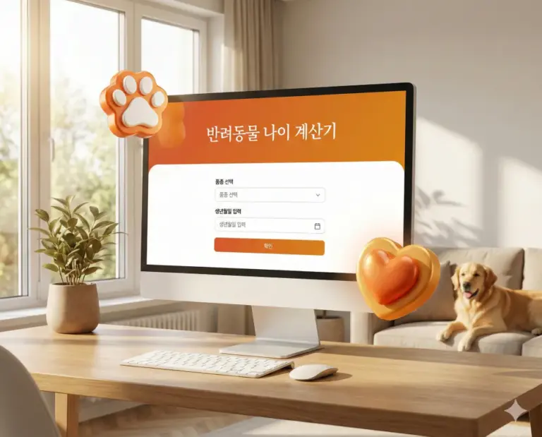 dog cat age calculator premium orange ui