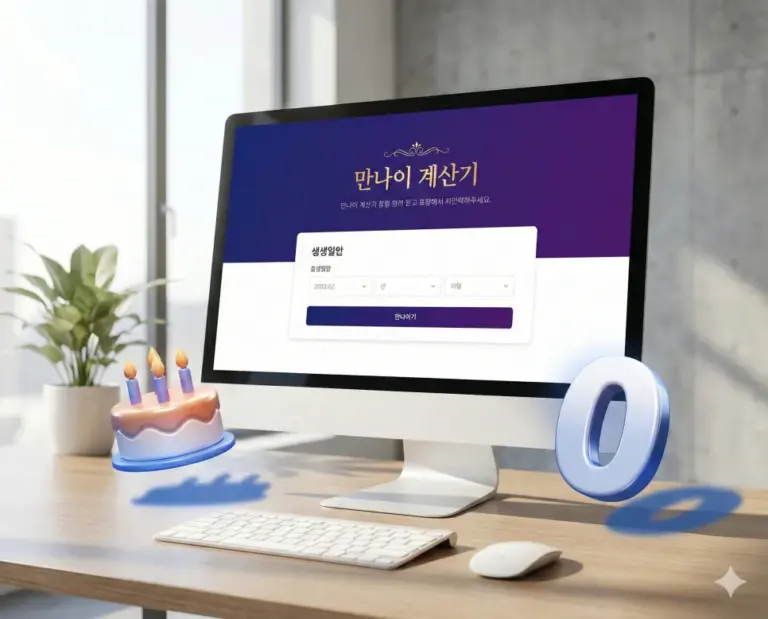 korean standard age calculator vibrant ui