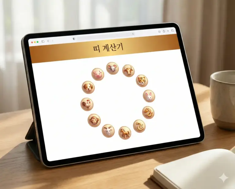 korean zodiac sign calculator gold ui