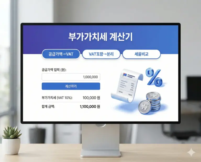 vat calculator main ui