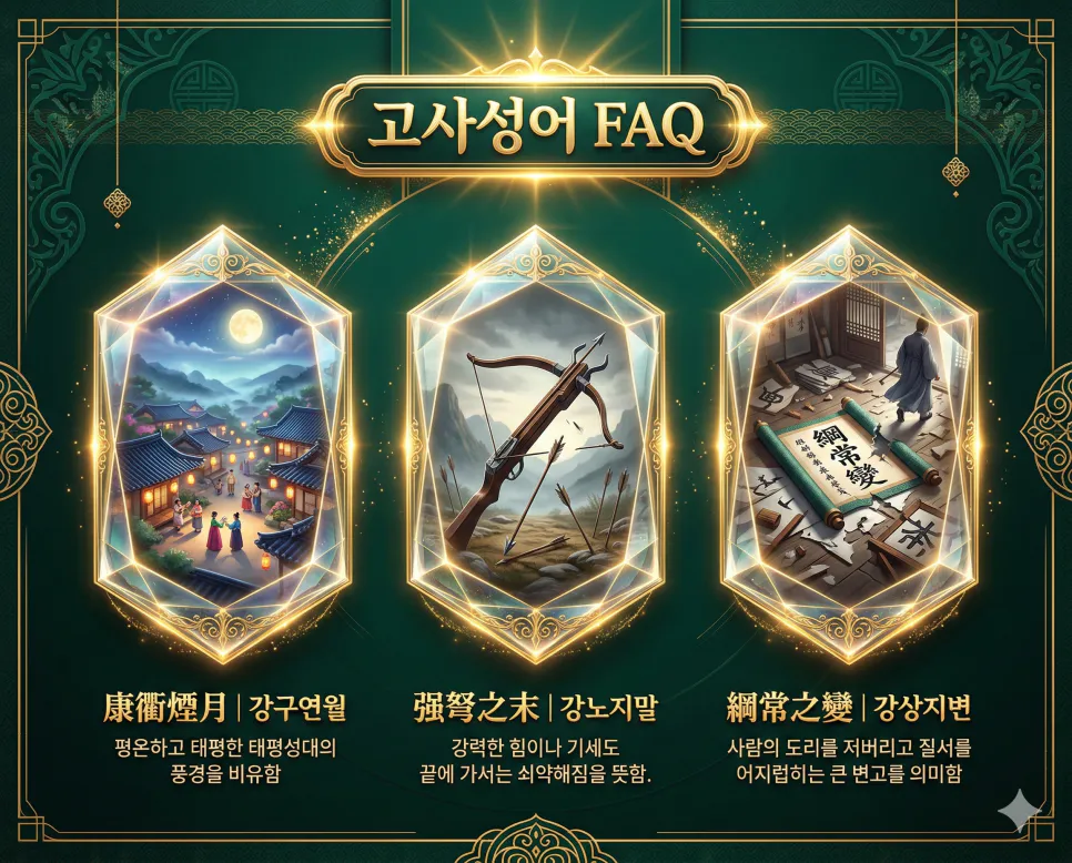 강구연월 뜻, 강노지말 뜻, 강상지변 뜻: 평화와 쇠락, 그리고 시대의 변고 4 강구연월, 강노지말, 강상지변의 한자 뜻과 유래, 현대적 교훈을 한눈에 정리한 FAQ 인포그래픽