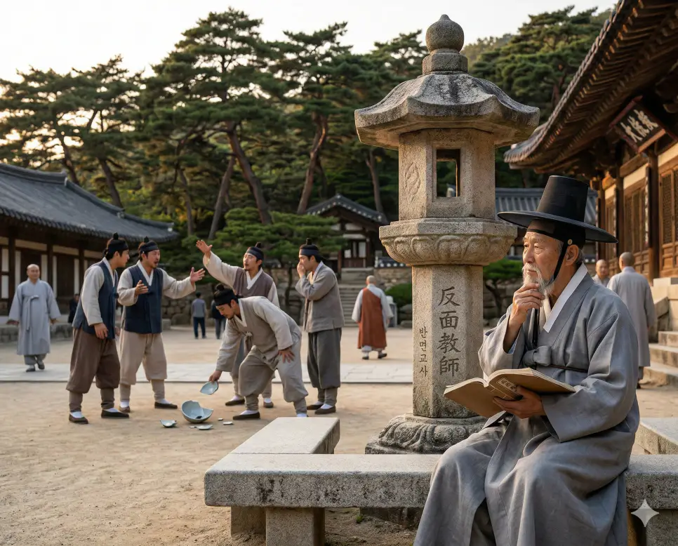 미생지신 뜻, 반면교사 뜻, 반목질시 뜻: 고집의 경계와 배움의 지혜, 갈등의 통찰 정리 2 반면교사(反面敎師) 뜻 – 타인의 잘못에서 가르침을 얻음을 의미하며, 멀리서 타인의 실수를 관찰하며 자신을 다스리는 학자의 사실적 이미지