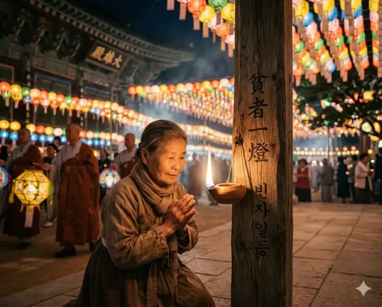 binja ildeong humble lamp temple devotion realistic