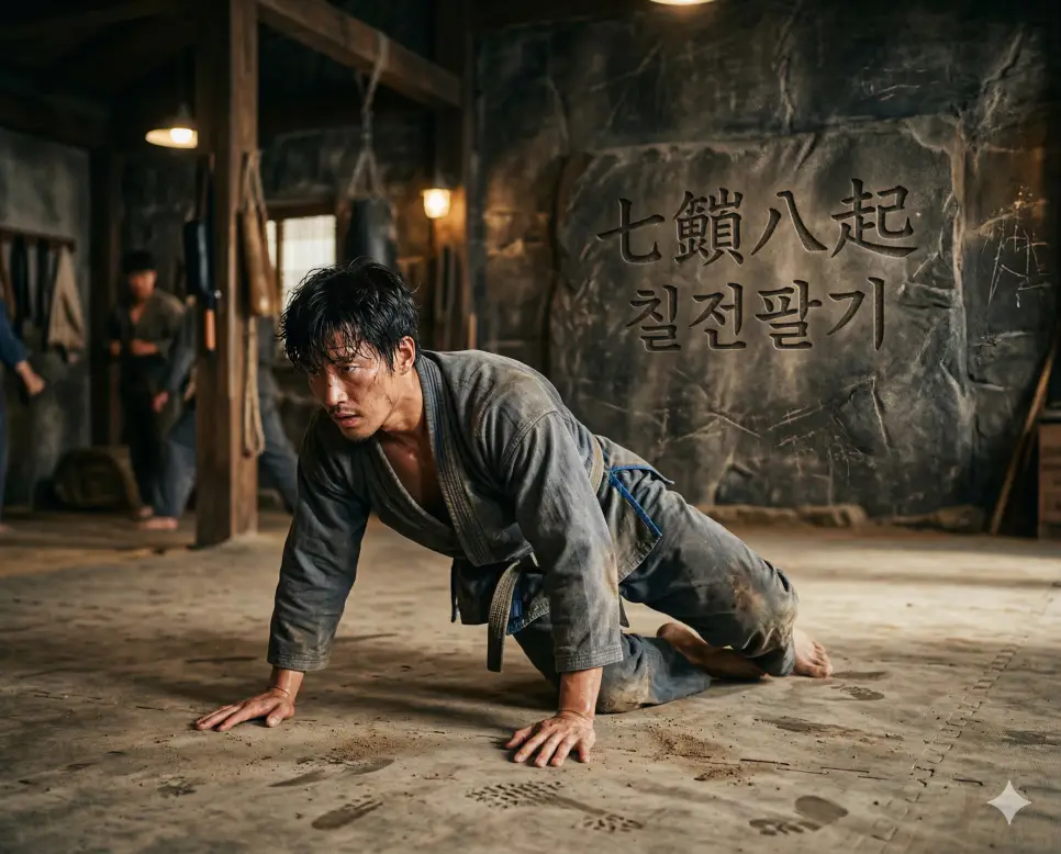 침소봉대 뜻, 침어낙안 뜻, 칠전팔기 뜻: 과장과 미모, 불굴의 의지가 담긴 지혜 정리 3 칠전팔기(七顚八起) 뜻 – 일곱 번 넘어지고 여덟 번 일어난다는 뜻으로 여러 번 실패해도 굴하지 않고 일어섬을 의미하는 사실적 이미지