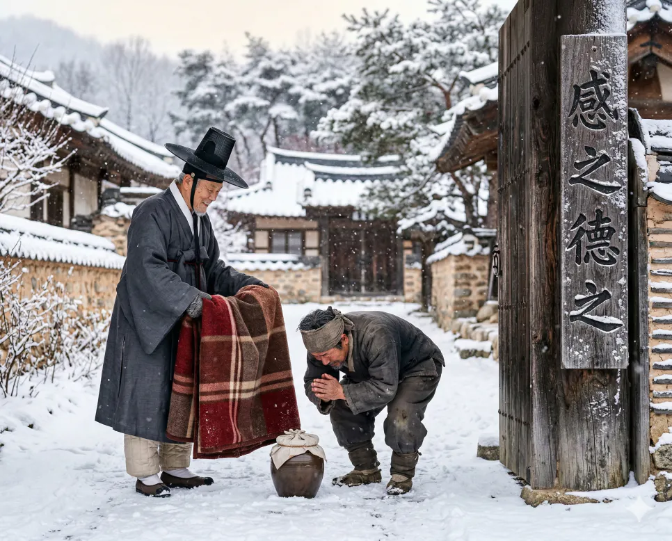 감개무량 뜻, 감언이설 뜻, 감지덕지 뜻: 감동과 유혹, 그리고 감사의 지혜 3 감지덕지(感之德之) 뜻 – 과분한 베풂에 몹시 고맙게 여김을 의미하며, 한자 '感之德之'가 새겨진 감사하는 마음의 사실적 이미지
