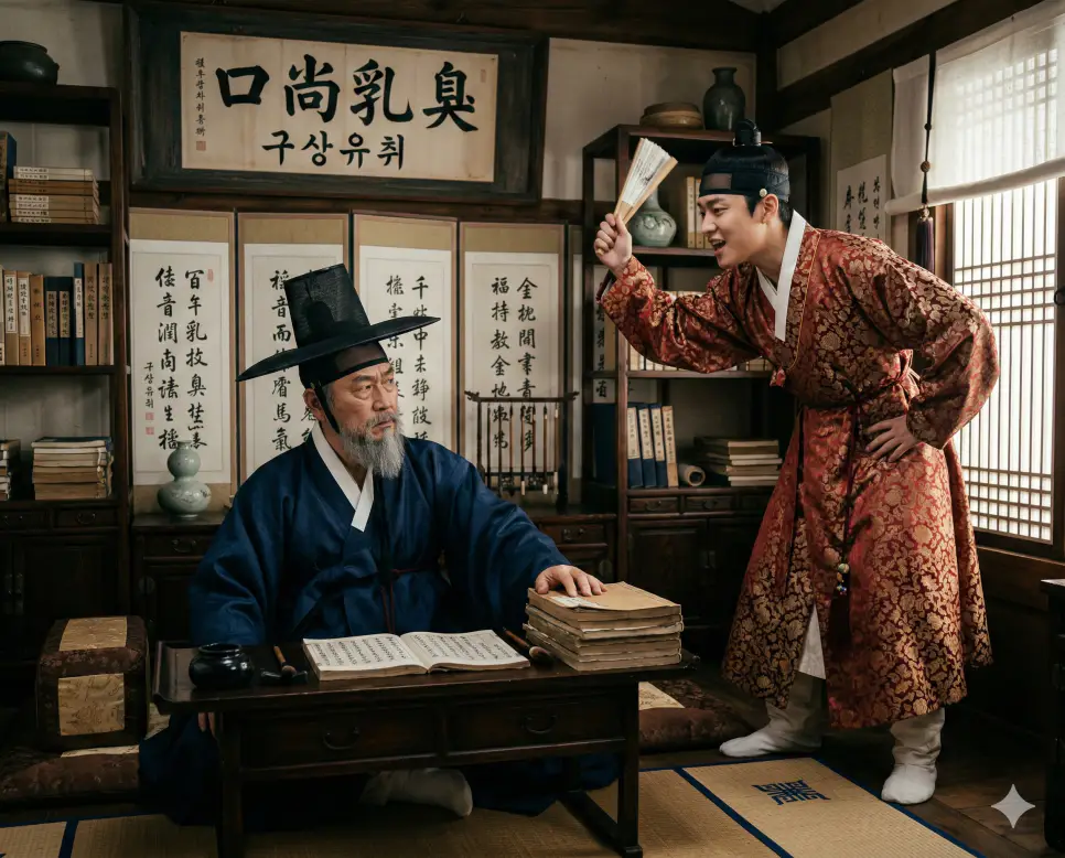 구밀복검 뜻, 구사일생 뜻, 구상유취 뜻: 위기를 넘어 마주한 냉혹한 현실의 지혜 3 구상유취(口尙乳臭) 뜻 – 입에서 아직 젖내가 남을 의미하며, 경험 없는 어린 청년이 큰 소리치는 모습을 꾸짖는 듯한 사실적 이미지