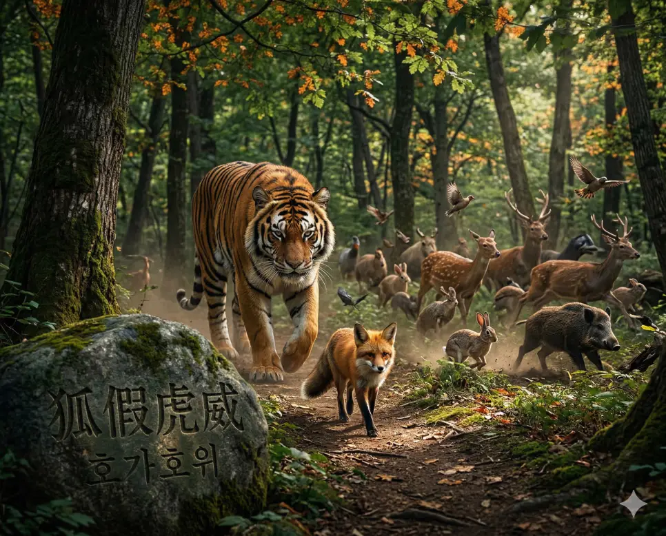 호가호위 뜻, 호각지세 뜻, 호구지책 뜻: 빌려온 권세와 팽팽한 승부, 생존을 위한 방책 정리 1 호가호위(狐假虎威) 뜻 – 여우가 호랑이의 위세를 빌려 호기를 부린다는 뜻으로, 남의 권세를 빌려 허세를 부림을 묘사한 사실적 이미지