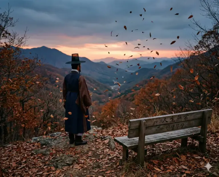 insaeng musang traveler autumn leaves sunset realistic