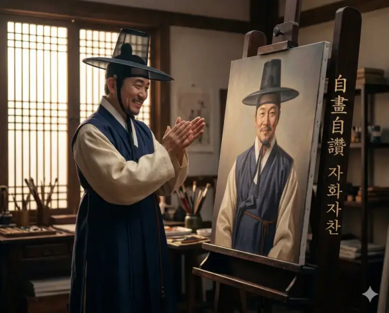 ja hwa ja chan artist self praise easel