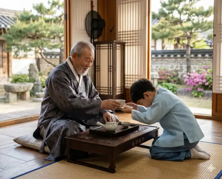 jang yu yu seo respect elder tea ceremony