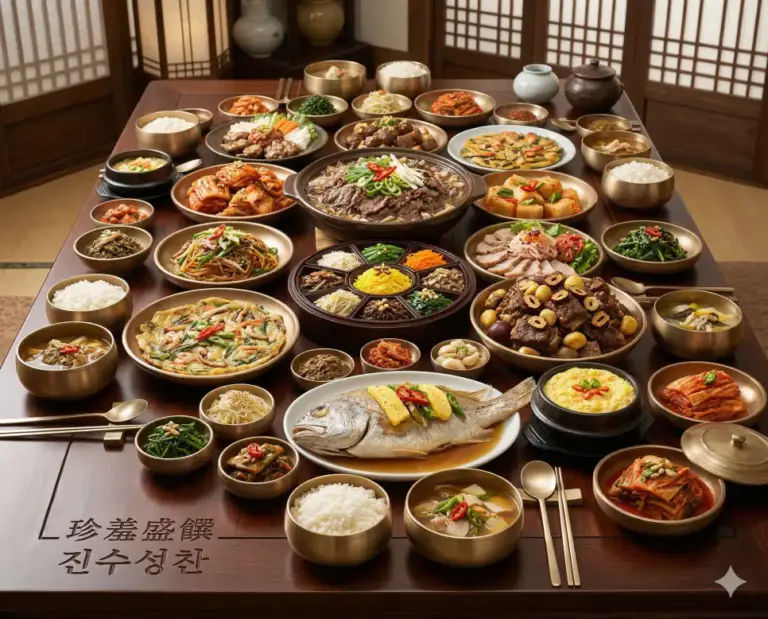 jin su seong chan korean gourmet feast