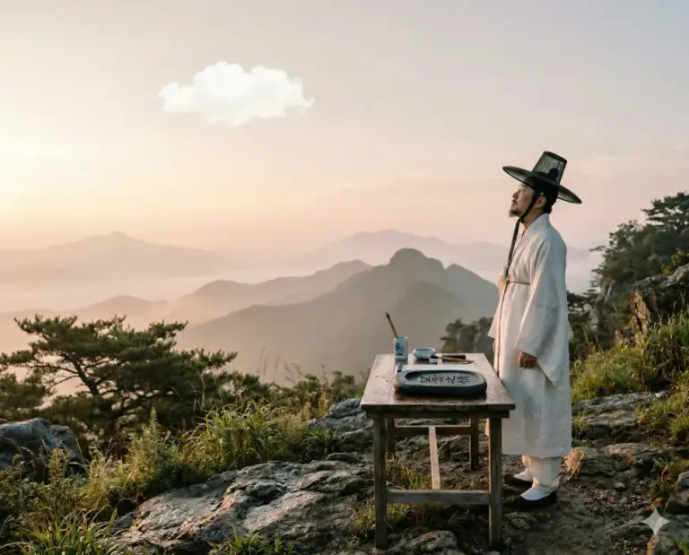 mang un jijeong longing parents white cloud realistic