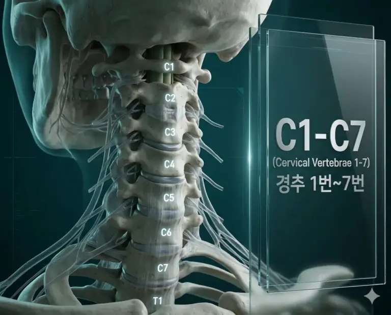 med c1 c7 cervical vertebrae spine anatomy