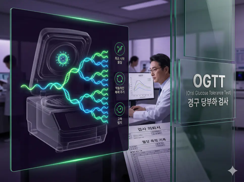 의학용어 OCP, OD, OGTT 완벽 가이드 3 의학용어 OGTT(경구 당부하 검사) 검사를 위해 포도당 용액을 마신 후 일정 시간 간격으로 혈당을 측정하여 당뇨병이나 임신성 당뇨를 정밀 확진하는 이미지