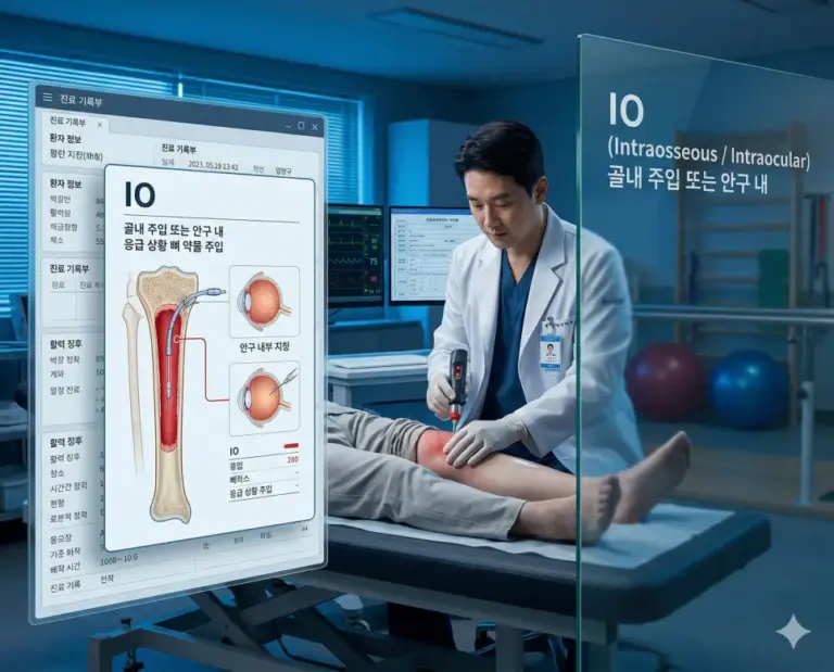 med terminology io intraosseous bone infusion emergency