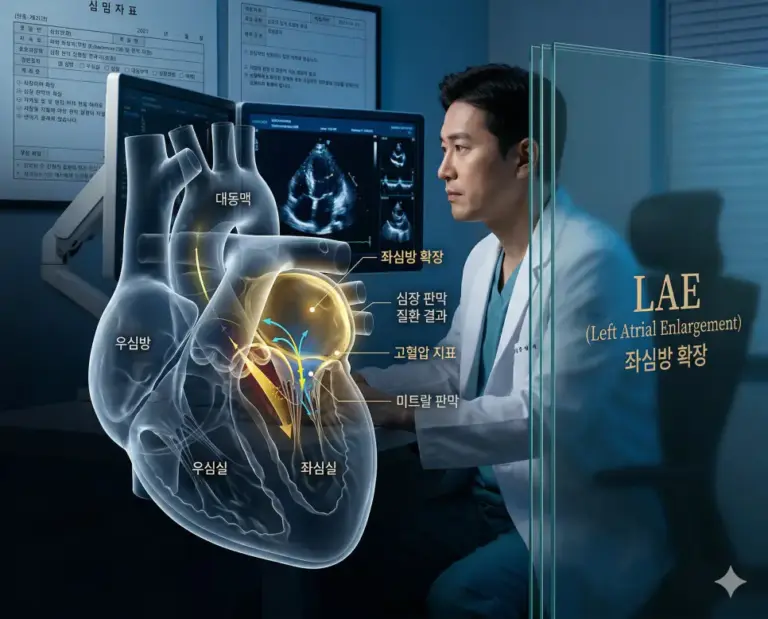 med terminology lae left atrial enlargement heart