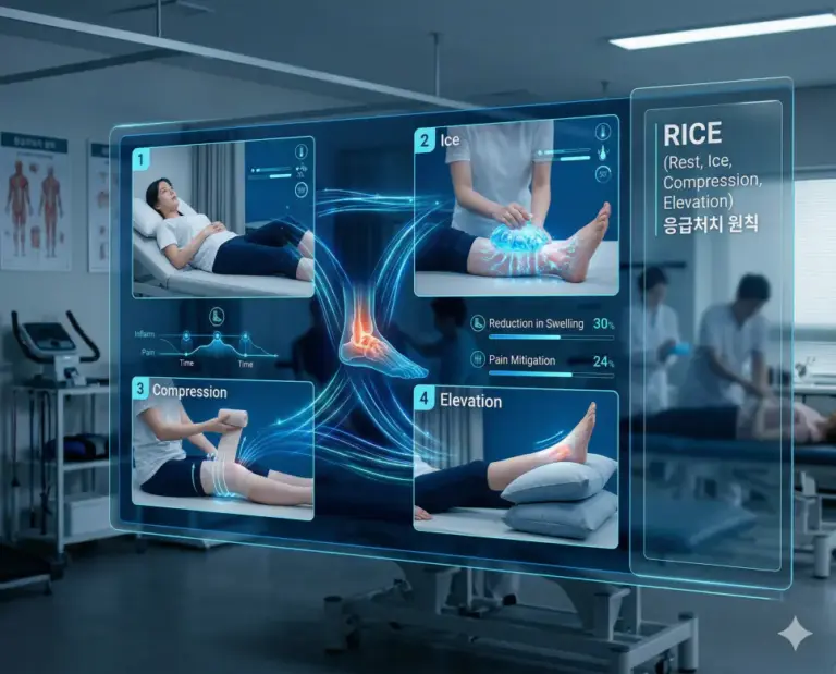 med terminology rice rest ice compression elevation